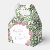 ピンクローズガーデン春の結婚式 フェイバーボックス (正面サイド)