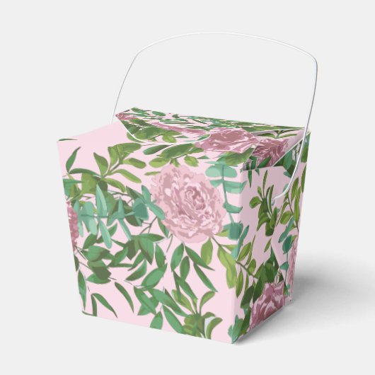 ピンクローズガーデン春の結婚式 フェイバーボックス (正面サイド)