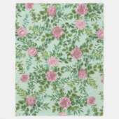 ピンクローズガーデン春の結婚式 フリースブランケット (正面)