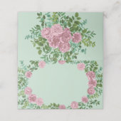 ピンクローズガーデン春の結婚式 プレイスカード (外部開封)