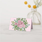 ピンクローズガーデン春の結婚式 プレイスカード (裏面)