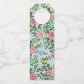 ピンクローズガーデン春の結婚式 ボトルネックタグ (裏面)