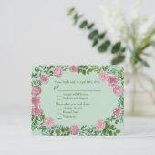 ピンクローズガーデン春の結婚式 ポストカード (スタンド正面)