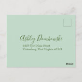 ピンクローズガーデン春の結婚式 ポストカード (裏面)