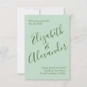 ピンクローズガーデン春の結婚式 招待状 (正面)