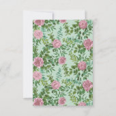 ピンクローズガーデン春の結婚式 招待状 (裏面)