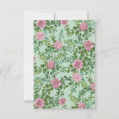 ピンクローズガーデン春の結婚式 招待状 (裏面)