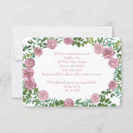 ピンクローズガーデン春の結婚式 招待状