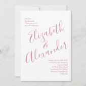 ピンクローズガーデン春の結婚式 招待状 (正面)