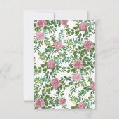 ピンクローズガーデン春の結婚式 招待状 (裏面)