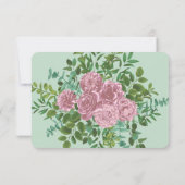 ピンクローズガーデン春の結婚式 招待状 (裏面)