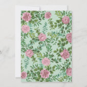 ピンクローズガーデン春の結婚式 招待状 (裏面)