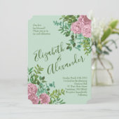 ピンクローズガーデン春の結婚式 招待状 (スタンド正面)