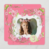 ピンクローズガールズ写真第3期パーティー 招待状 (正面/裏面)