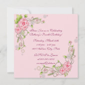 ピンクローズガールズ写真4th誕生日パーティー 招待状 (裏面)