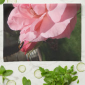 ピンクローズキッチンタオル キッチンタオル (折り畳み)