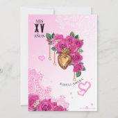 ピンクローズキンセアニェラピンクローライダーチョラチカーナ 招待状 (裏面)