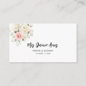 ピンクローズキンセアニェラ15誕生日フローラ エンクロージャーカード (裏面)