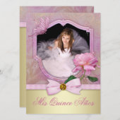 ピンクローズキンセアニェラ 招待状 (正面/裏面)