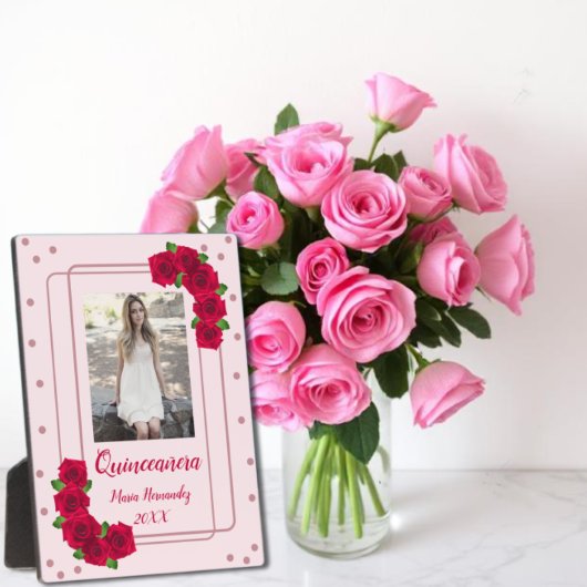 ピンクローズキンセアニラ フォトプラーク