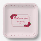 ピンクローズキンセアニラ ペーパープレート (正面)