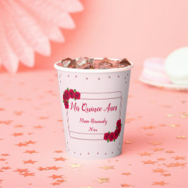 ピンクローズキンセアニラ 紙コップ