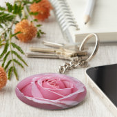 ピンクローズキーチェーン キーホルダー (側面)