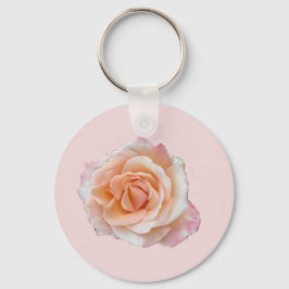 ピンクローズキーチェーン、基本ボタンキーチェーン キーホルダー