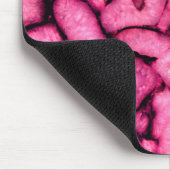 ピンクローズクォーツ瑪瑙ジオデス抽象芸術パターン マウスパッド (コーナー)