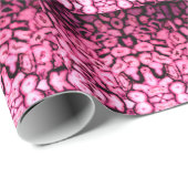 ピンクローズクォーツ瑪瑙ジオデス抽象芸術パターン ラッピングペーパー (ロールコーナー)