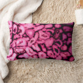 ピンクローズクォーツ瑪瑙ジオデス抽象芸術パターン ランバークッション (ブランケット)