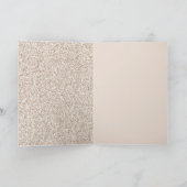 ピンクローズクリームグリッターグリッツトロピカル葉ズ カード (内部)