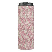 ピンクローズクリームグリッターグリッツトロピカル葉 タンブラー (裏面)