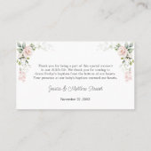 ピンクローズクロスバプテスマありがとう 名刺 (裏面)