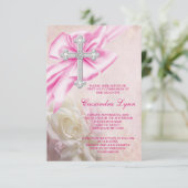 ピンクローズクロスファースト聖餐式 招待状 (スタンド正面)