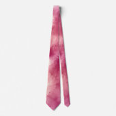 ピンクローズグラデーション金ゴールド水彩 ネクタイ (正面)