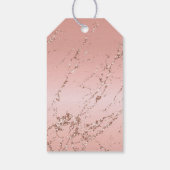 ピンクローズグラムグリッター結婚ズ ギフトタグ (裏面)