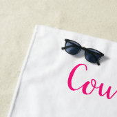 ピンクローズグリッターギムナストビーチタオル ビーチタオル (インサイチュ)