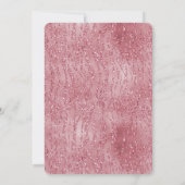 ピンクローズグリッターゼブラアニマルプリント 招待状 (裏面)