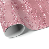 ピンクローズグリッターゼブラ動物 ラッピングペーパー (ロールコーナー)