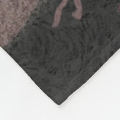 ピンクローズグリッターバラダークフローラグラムエレガント フリースブランケット (角)