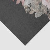 ピンクローズグリッターバラダークフローラグラムシック 薄葉紙 (詳細)