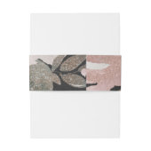 ピンクローズグリッターバラダークフローラグ結婚ラム 招待状ベリーバンド (裏面例)