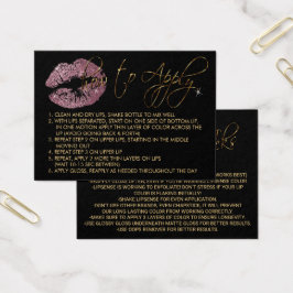 ピンクローズグリッターリップ – 適用方法