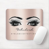 ピンクローズグリッター名美しいラッシュメイクアップグレー マウスパッド (マウス)