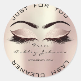 ピンクローズグリッター赤面ラッシュメイクアップクリーナー ラウンドシール