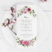 ピンクローズグリーンフローラ結婚アーチまたは誕生日 メニュー