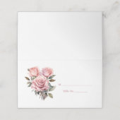 ピンクローズゲストテーブルナンバー座席表 プレイスカード (外部開封)