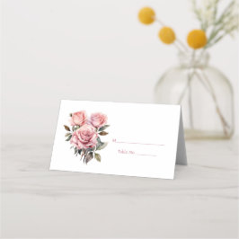 ピンクローズゲストテーブルナンバー座席表 プレイスカード