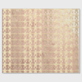 ピンクローズコテージ金ゴールド赤面クリスマスジンジャーボーイ ラッピングペーパー (フラット)